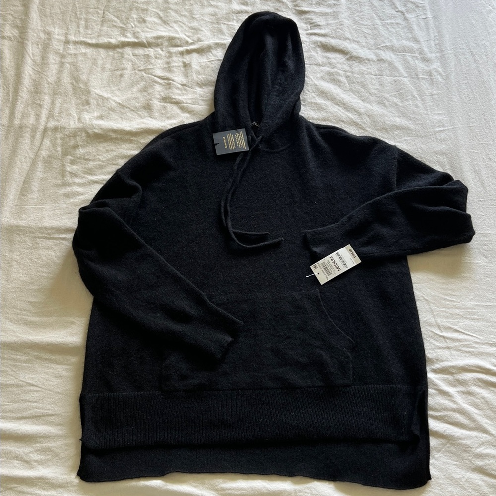 Charter Club Cashmere Black Sweater Pullover Hoodie